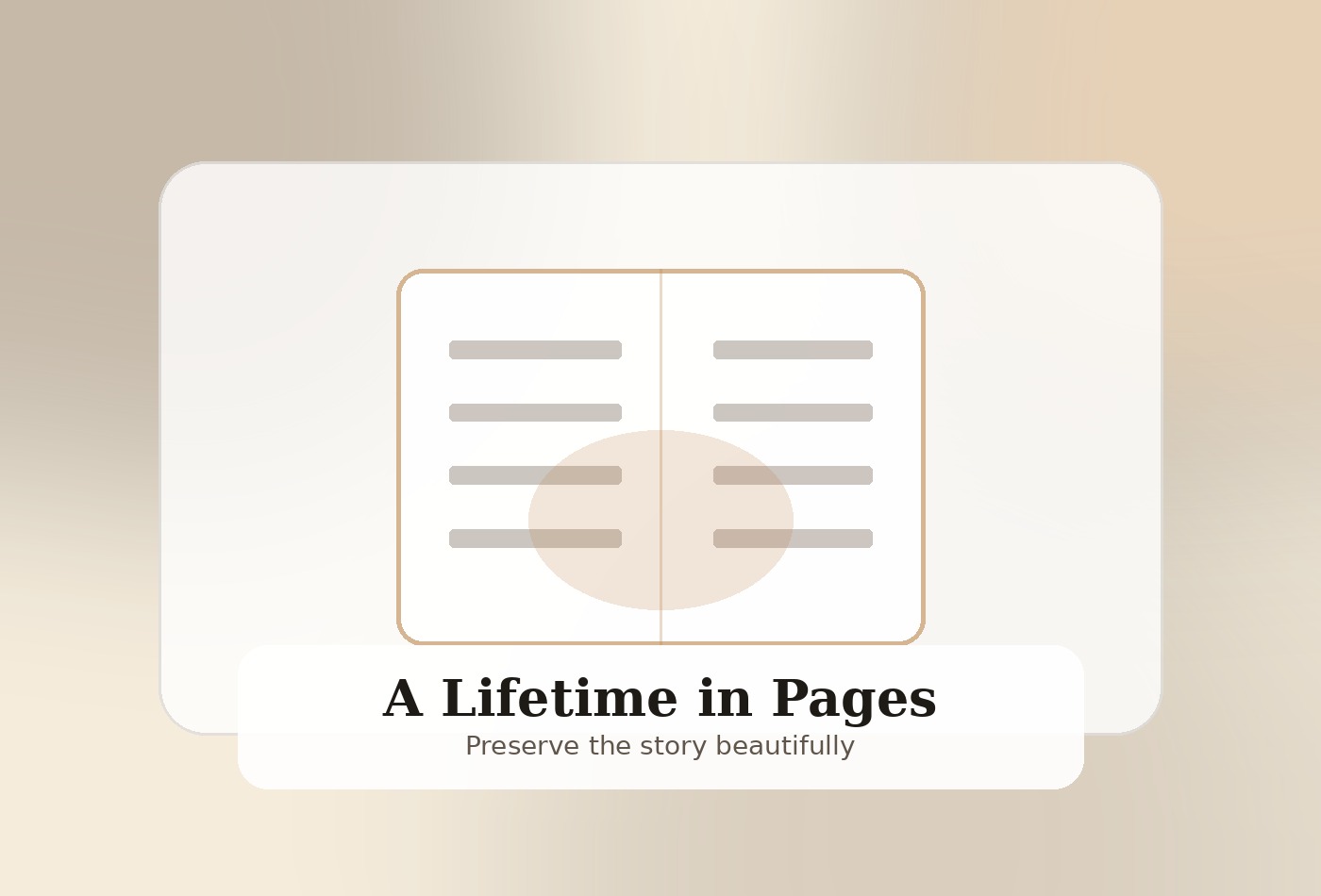 A Lifetime in Pages keepsake book