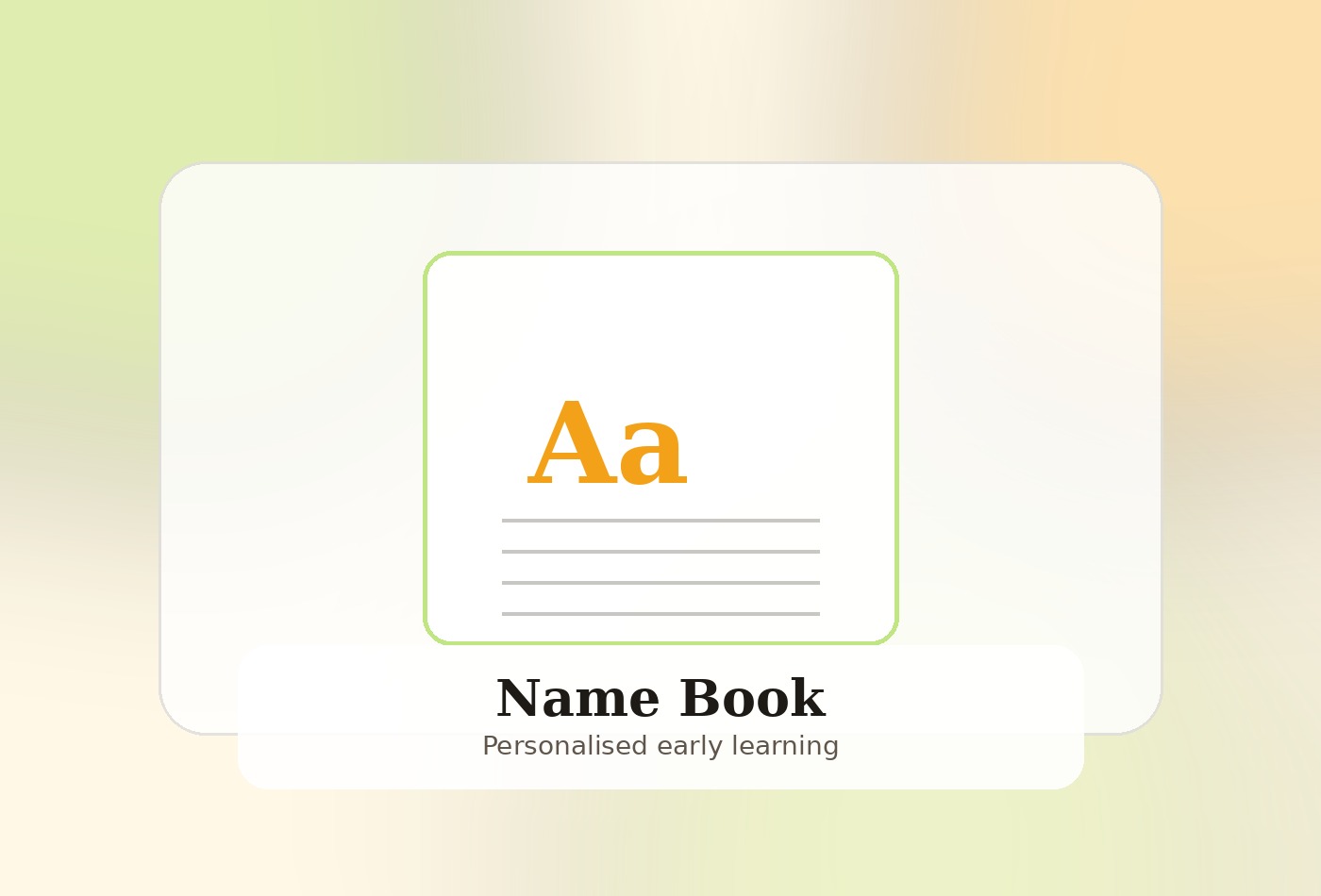 Personalised Name Book